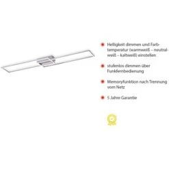 LED-Deckenleuchte Iven Stahl 110 Cm X 25 Cm, 2700 - 5000 K -Beleuchtungsgeschäft 4856 2426 deckenleuchte 03