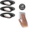 Paulmann Einbauleuchten-Set 3-stepdim Schwenkb. LED 3x6W 3000K 230V Schwarz Matt/Kunstst. -Beleuchtungsgeschäft 528157 2425 1