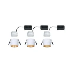 Paulmann LED Einbauleuchten-Set Gil Coin 3StepDim Rd Starr 3x6W Weiß Matt/Gold -Beleuchtungsgeschäft 528195 2425 13