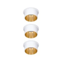 Paulmann LED Einbauleuchten-Set Gil Coin 3StepDim Rd Starr 3x6W Weiß Matt/Gold -Beleuchtungsgeschäft 528195 2425 2