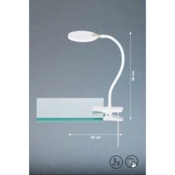 Fischer & Honsel LED Klemmleuchte Luiz 35 Cm X 10,5 Cm Weiß -Beleuchtungsgeschäft 5283908 1546 3