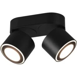 Trio LED-Ein-/Aufbauspot Taurus 2x5W 2x450 Lm Schwarz Matt -Beleuchtungsgeschäft 528580 2451 0 1