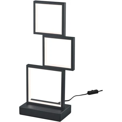 Trio LED Tischleuchte Sorrento Schwarz Matt 500 Mm X 235 Mm X 120 Mm 3 Trio LED Tischleuchte Sorrento Schwarz Matt 500 Mm X 235 Mm X 120 Mm