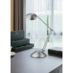 Trio LED Tischleuchte Calcio Nickel Matt 430 Mm X 200 Mm X 500 Mm 8 Trio LED Tischleuchte Calcio Nickel Matt 430 Mm X 200 Mm X 500 Mm -Beleuchtungsgeschäft 593446 2451 7