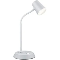 Trio LED Tischleuchte Narcos Weiß Matt 380 Mm X 150 Mm X 230 Mm