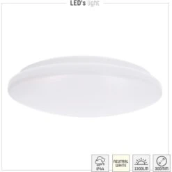 LED-Deckenleuchte 15 W 1500 Lm 3000 K IP44 Ø 30 Cm -Beleuchtungsgeschäft 692957 11020200 05