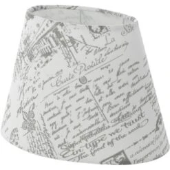 Eglo Lampenschirm Mit Druck Grau 25 Cm X 16 Cm