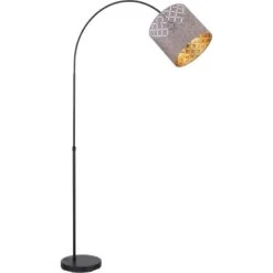 Globo Stehleuchte Cindy 1-flammig Metall Schwarz Matt Höhenverstellbar -Beleuchtungsgeschäft 756217 3749 3