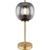 Globo Tischleuchte Blacky I Metall Messingfarben Matt Rauchfarben -Beleuchtungsgeschäft 756300 3749 1