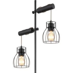 Globo Stehleuchte Mina 2-flammig Metall Schwarz Matt 14 Globo Stehleuchte Mina 2-flammig Metall Schwarz Matt -Beleuchtungsgeschäft 756345 3749 6