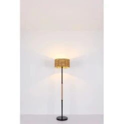 Globo Stehleuchte Halia 1-flammig Metall Schwarz Matt -Beleuchtungsgeschäft 756417 3749 7