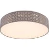 Globo LED-Deckenleuchte Cindy Ø 50 Cm Textil Grau Dimmbar Inkl. Fernbedienung -Beleuchtungsgeschäft 756581 3749 1