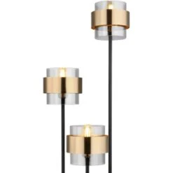 Globo Stehleuchte Milley 3-flammig Metall Schwarz Matt Mit Wippschalter -Beleuchtungsgeschäft 756723 3749 4