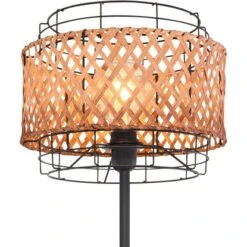 Globo Stehleuchte Gina 1-flammig Metall Schwarz Mit Wippschalter Am Kabel -Beleuchtungsgeschäft 756867 3749 6