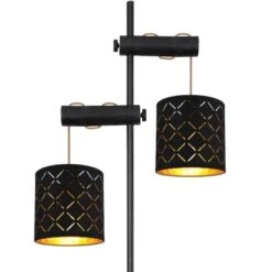 Globo Stehleuchte Clarke 2-flammig Metall Schwarz -Beleuchtungsgeschäft 756930 3749 4