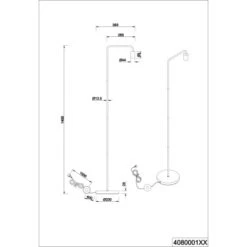 Trio Standlampe Diallo Weiß Matt 1-flammig E27 149 Cm -Beleuchtungsgeschäft 759531 2451 3 1