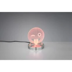 LED-Schreibtischlampe Smiley Chrom 1-flammig 3,2 W