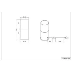 Trio Schreibtischlampe Robin Schwarz Matt 1-flammig Metall/Glas E27 -Beleuchtungsgeschäft 775821 2451 3