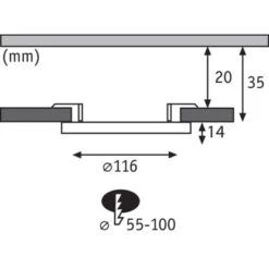 Paulmann LED-Einbaupanel Cover-it 6 W Weiß Rund -Beleuchtungsgeschäft 785349 2425 Bild10