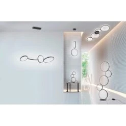 Trio LED-Deckenleuchte Rondo Schwarz Matt -Beleuchtungsgeschäft 831059 2451 ambiente 2