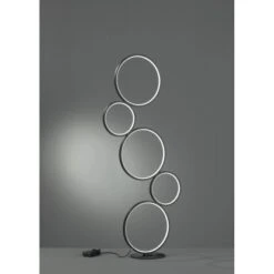 Trio LED-Stehlampe Rondo Schwarz Matt