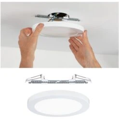 Paulmann Flexibles LED-Ein/Aufbaupanel Cover-it Weiß Matt Rund Ø 225 Mm 4000 K -Beleuchtungsgeschäft 845761 2425 1