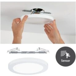 Paulmann Flexibles LED-Ein/Aufbaupanel Cover-it Mit Sensor Weiß Matt Rund Ø225mm 8 Paulmann Flexibles LED-Ein/Aufbaupanel Cover-it Mit Sensor Weiß Matt Rund Ø225mm -Beleuchtungsgeschäft 845763 2425 3