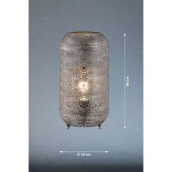 Fischer & Honsel Tischleuchte Velvet Silberfarben Antik Klein Ø 18 Cm -Beleuchtungsgeschäft 8468944 1546 3