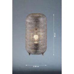 Fischer & Honsel Tischleuchte Velvet Silberfarben Antik Groß Ø 25 Cm -Beleuchtungsgeschäft 8468951 1546 3