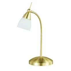 Paul Neuhaus Halogen Tischleuchte Pino Messing Matt