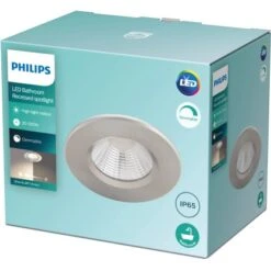 Philips LED-Einbauspot Dive SL261 5,5 W 27 K IP65 Rund Nickel -Beleuchtungsgeschäft 8718699755744 4795 VP 01