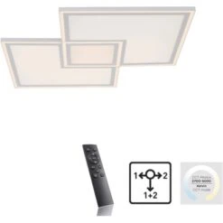 LED-Deckenleuchte Edging Weiß 67,7 X 67,7 Cm CCT 2700 K - 5000 K -Beleuchtungsgeschäft 872993 2426 02