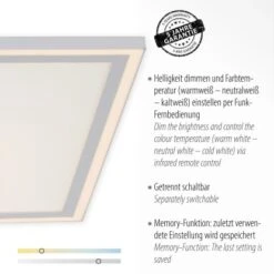 LED-Deckenleuchte Edging Weiß 67,7 X 67,7 Cm CCT 2700 K - 5000 K -Beleuchtungsgeschäft 872993 2426 04