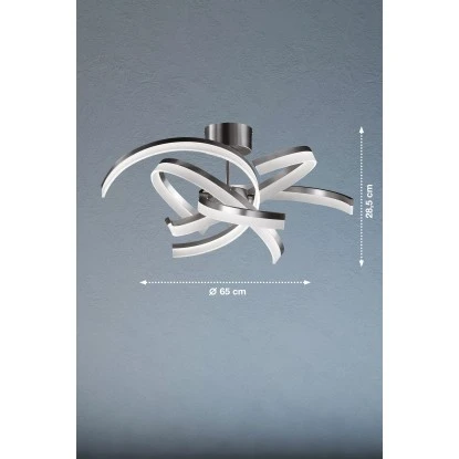 Fischer & Honsel LED-Deckenleuchte Sund TW 4x 8 W Weiß-Nickel 3400 Lm 4 Fischer & Honsel LED-Deckenleuchte Sund TW 4x 8 W Weiß-Nickel 3400 Lm – Bild 2