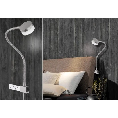 Fischer & Honsel LED-Bettleuchte Flex Lug 1x 5 W Nickel 5400 Lm 4 Fischer & Honsel LED-Bettleuchte Flex Lug 1x 5 W Nickel 5400 Lm – Bild 2