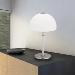 Fischer & Honsel LED-Tischleuchte Avignon 1x 13 W Weiß-Nickel 1500 Lm -Beleuchtungsgeschäft 891068 1546 4