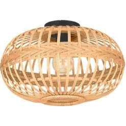 Eglo Deckenleuchte Amsfield Ø 45 Cm Schwarz-Hellbraun