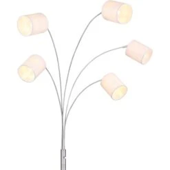 Globo Stehlampe Ava 5-flammig Nickel Matt 840 X 1300 X 2040 Mm -Beleuchtungsgeschäft 9007371405893 3749 CU 01