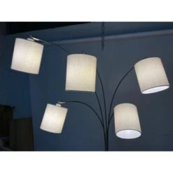 Globo Stehlampe Ava 5-flammig Nickel Matt 840 X 1300 X 2040 Mm -Beleuchtungsgeschäft 9007371405893 3749 S 06