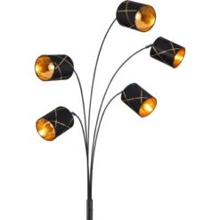Globo Stehlampe Bemmo 5-flammig Schwarz 840 X 1300 X 2040 Mm -Beleuchtungsgeschäft 9007371414857 3749 CU 01