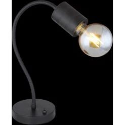 Globo Tischlampe Hermine 1-flammig Schwarz Matt 260 X 140 X 590 Mm -Beleuchtungsgeschäft 9007371415236 3749 S 02