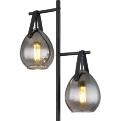 Globo Stehlampe Diethild 2-flammig Schwarz Matt 390 X 300 X 1430 Mm -Beleuchtungsgeschäft 9007371417230 3749 CU 02