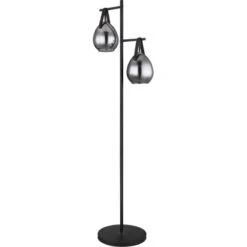 Globo Stehlampe Diethild 2-flammig Schwarz Matt 390 X 300 X 1430 Mm -Beleuchtungsgeschäft 9007371417230 3749 S 02