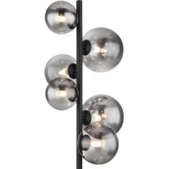 Globo LED-Stehlampe Riha 6-flammig Schwarz Matt-Rauchfarben 285 X 1550 Mm -Beleuchtungsgeschäft 9007371417889 3749 CU 02