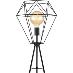 Globo Stehlampe Priska 1-flammig Schwarz Matt 690 X 1600 Mm -Beleuchtungsgeschäft 9007371420919 3749 CU 02