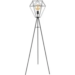 Globo Stehlampe Priska 1-flammig Schwarz Matt 690 X 1600 Mm -Beleuchtungsgeschäft 9007371420919 3749 S 03