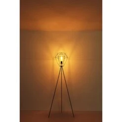 Globo Stehlampe Priska 1-flammig Schwarz Matt 690 X 1600 Mm -Beleuchtungsgeschäft 9007371420919 3749 S 04