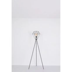 Globo Stehlampe Priska 1-flammig Schwarz Matt 690 X 1600 Mm -Beleuchtungsgeschäft 9007371420919 3749 S 06