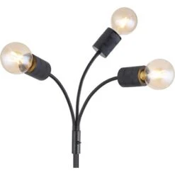 Globo Stehlampe Hermine 3-flammig Schwarz Matt 530 X 1700 Mm -Beleuchtungsgeschäft 9007371421305 3749 CU 01
