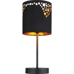 Globo Tischlampe Ingeborg 1-flammig Schwarz Matt 150 X 350 Mm -Beleuchtungsgeschäft 9007371423507 3749 S 05